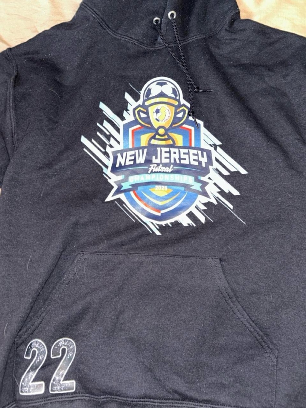 New Jersey Futsal Championships 2023 Black Graphic Hoodie